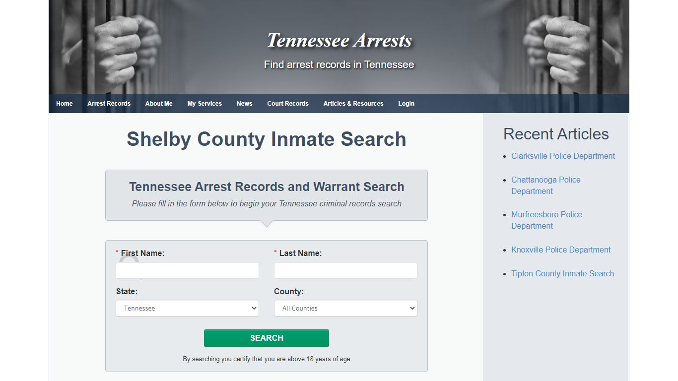 Shelby County Inmate Search - Tennessee Arrests